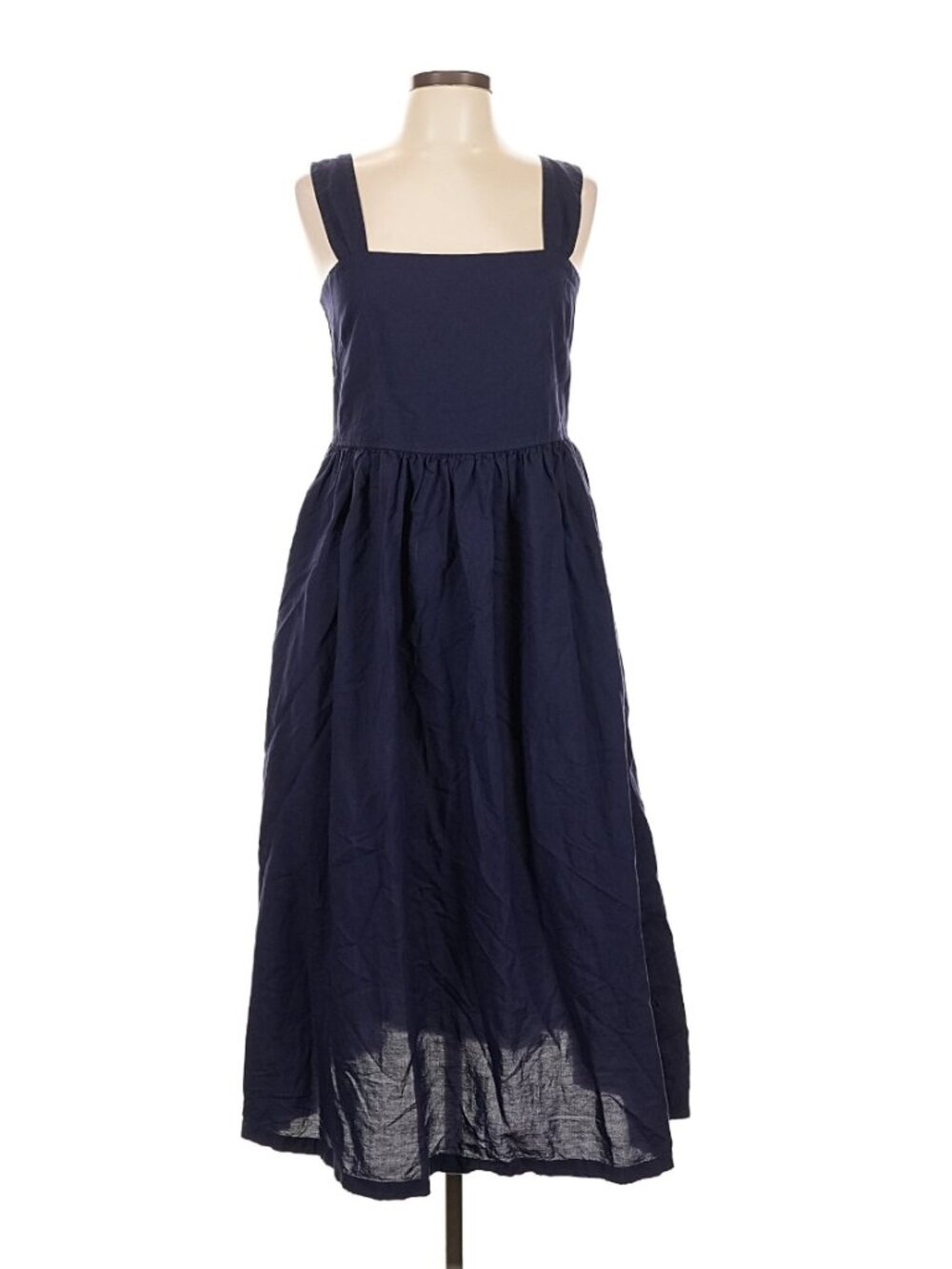 Uniqlo Navy Blue Square Neck Sundress Size L Like New